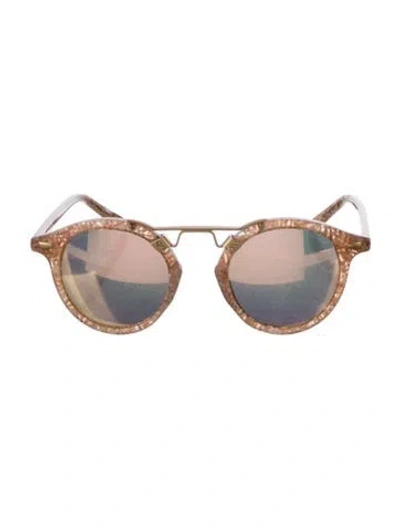 Pre-owned Krewe Round Gradient Sunglasses In Pink