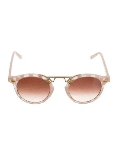Pre-owned Krewe Round Gradient Sunglasses In Pink