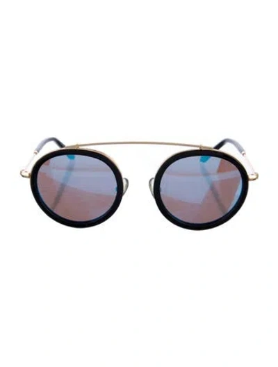 Pre-owned Krewe Round Mirrored Sunglasses In Multi
