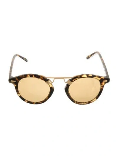 Pre-owned Krewe Round Mirrored Sunglasses In Multi