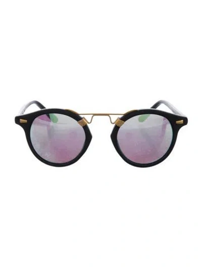Pre-owned Krewe Round Mirrored Sunglasses In Multi
