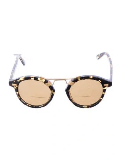 Pre-owned Krewe Round Mirrored Sunglasses In Multi