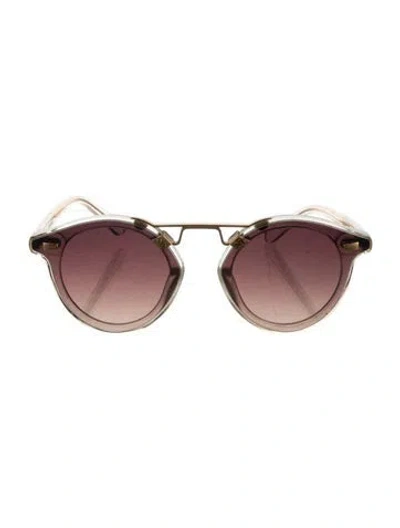 Pre-owned Krewe Round Mirrored Sunglasses In Neutral