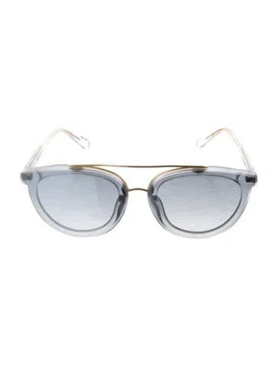 Pre-owned Krewe Round Mirrored Sunglasses In Transparent