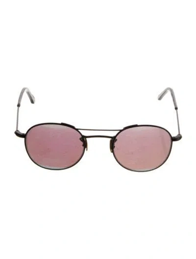 Pre-owned Krewe Round Tinted Sunglasses In Black