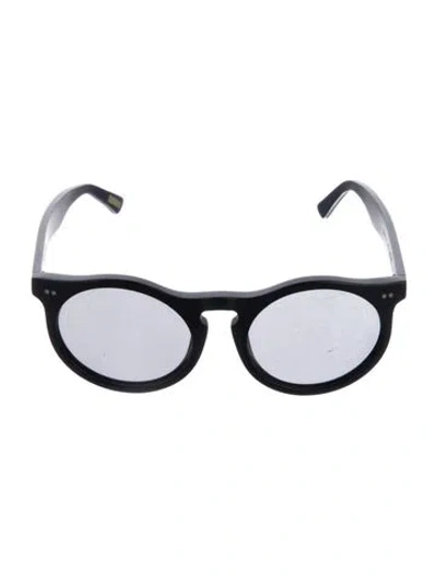 Pre-owned Krewe Round Tinted Sunglasses In Black