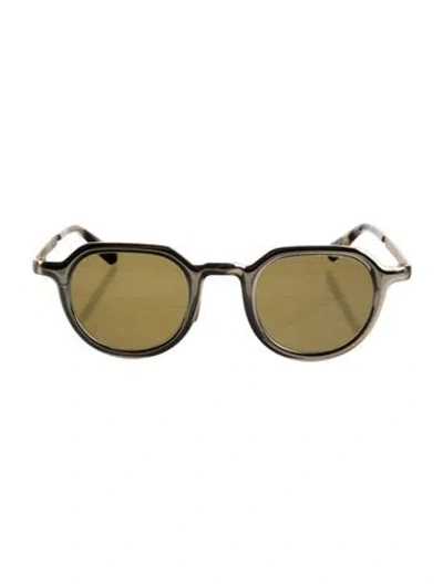 Pre-owned Krewe Round Tinted Sunglasses In Black/gold