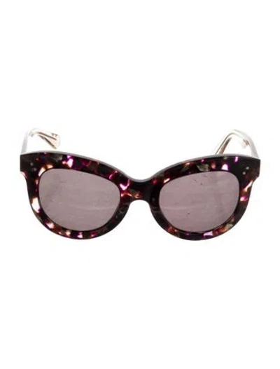 Pre-owned Krewe Round Tinted Sunglasses In Brown