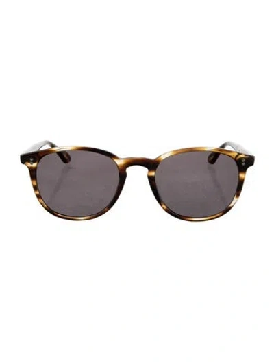 Pre-owned Krewe Round Tinted Sunglasses In Brown