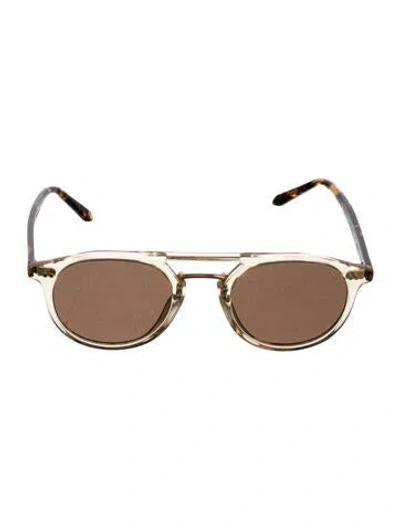 Pre-owned Krewe Round Tinted Sunglasses In Brown/clear