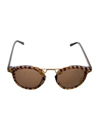 Pre-owned Krewe Round Tinted Sunglasses In Neutral