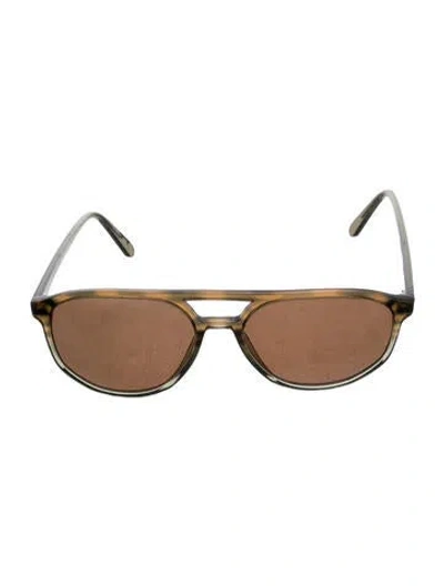 Pre-owned Krewe Round Tinted Sunglasses In Neutral