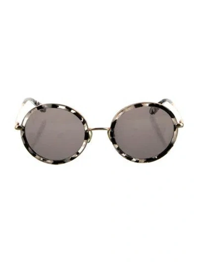 Pre-owned Krewe Round Tinted Sunglasses In Neutral