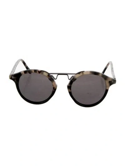 Pre-owned Krewe Round Tinted Sunglasses In Neutrals