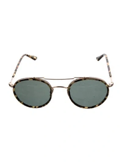 Pre-owned Krewe Round Tinted Sunglasses In Neutrals