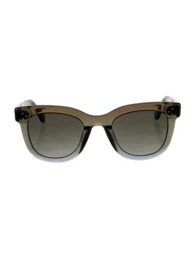 Pre-owned Krewe Square Gradient Sunglasses In Blue