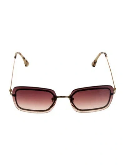 Pre-owned Krewe Square Gradient Sunglasses In Brown