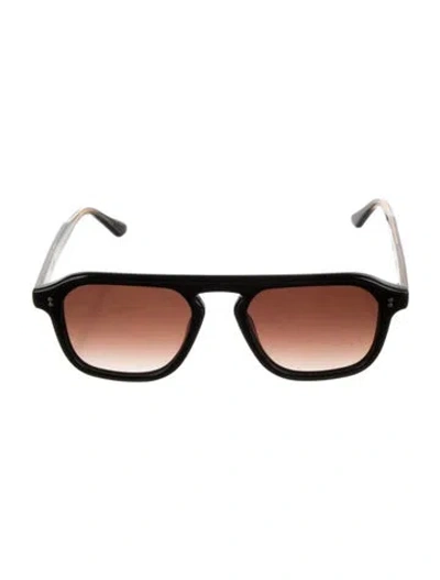 Pre-owned Krewe Square Gradient Sunglasses In Brown