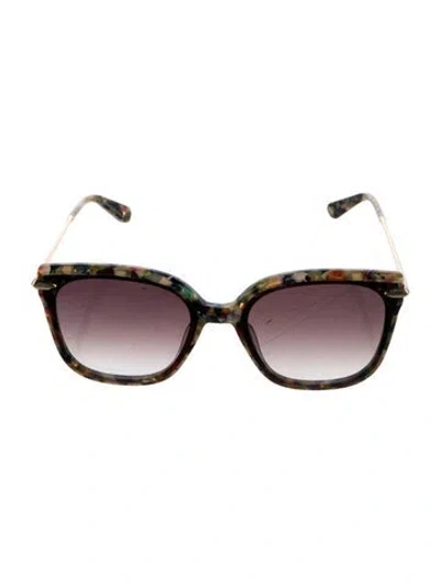 Pre-owned Krewe Square Gradient Sunglasses In Brown
