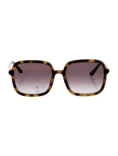 Pre-owned Krewe Square Gradient Sunglasses In Brown