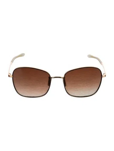 Pre-owned Krewe Square Gradient Sunglasses In Brown