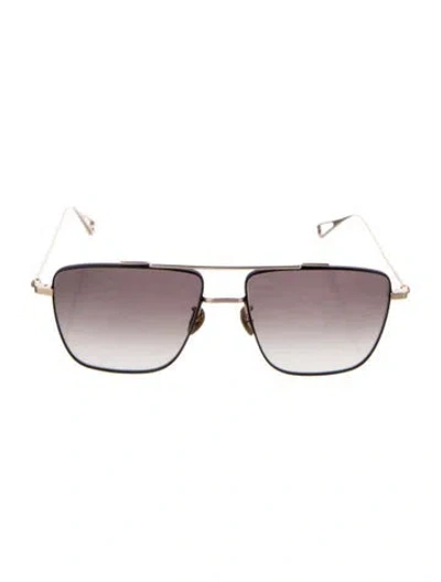 Pre-owned Krewe Square Gradient Sunglasses In Gold