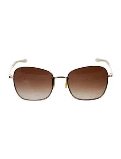 Pre-owned Krewe Square Gradient Sunglasses In Gold