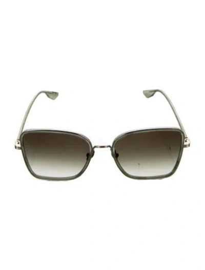 Pre-owned Krewe Square Gradient Sunglasses In Green