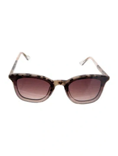 Pre-owned Krewe Square Gradient Sunglasses In Neutrals