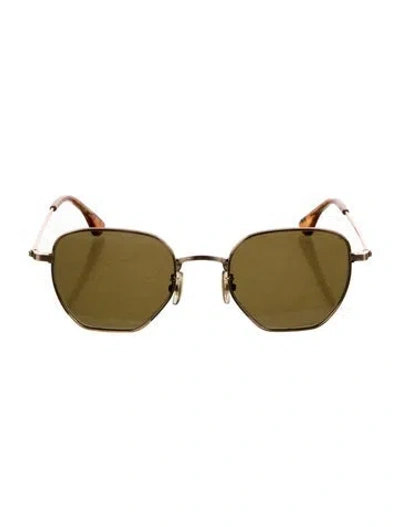 Pre-owned Krewe Square Tinted Sunglasses In Brown