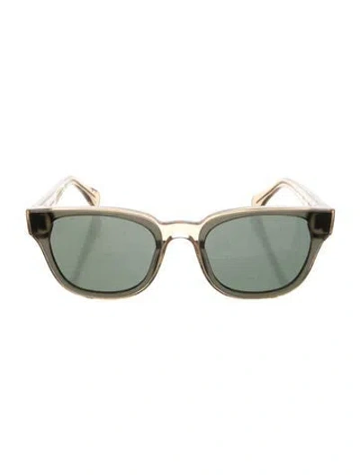 Pre-owned Krewe Square Tinted Sunglasses In Brown