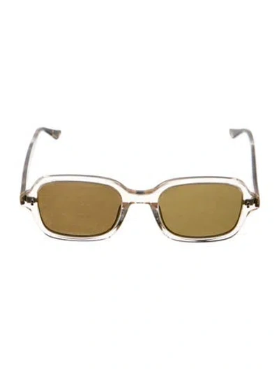 Pre-owned Krewe Square Tinted Sunglasses In Brown