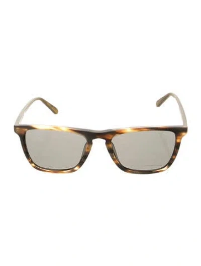 Pre-owned Krewe Square Tinted Sunglasses In Brown