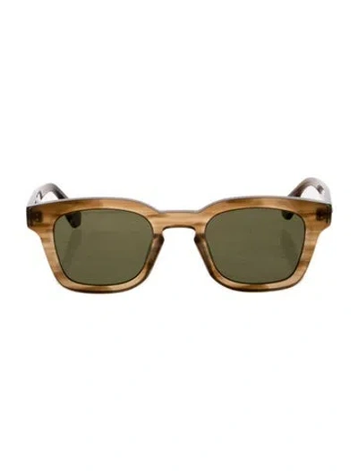 Pre-owned Krewe Square Tinted Sunglasses In Brown/neutrals