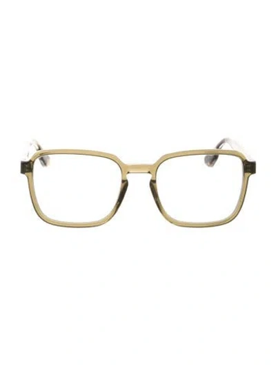 Pre-owned Krewe Square Tinted Sunglasses In Green