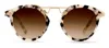 Krewe St. Louis Round Gradient Sunglasses, Rose/white Tortoise In Multi