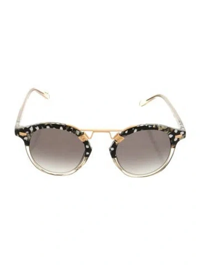 Pre-owned Krewe St. Louis Wayfarer Sunglasses In Neutral