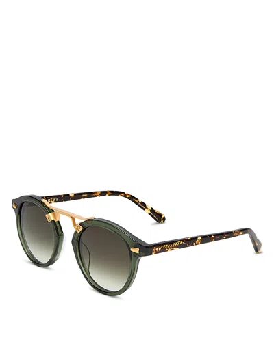 Krewe Stl Ii Round Sunglasses, 48mm In Green