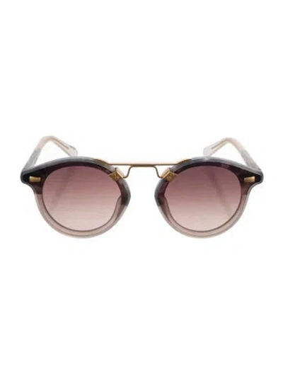 Pre-owned Krewe Stl Nylon Round Sunglasses In Pink