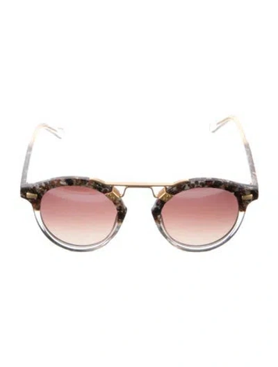 Pre-owned Krewe St.louis Round Sunglasses In Neutral