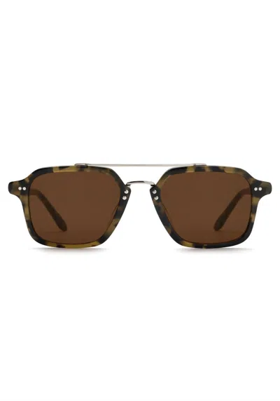 Krewe Unisex Colton Sunglasses In Tortuga Silver In Brown