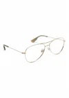 Krewe Unisex Harper Eyeglasses In 12k / Verde In Gold