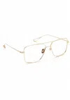 Krewe Unisex Reynolds Eyeglasses In 12k Titanium In Gold