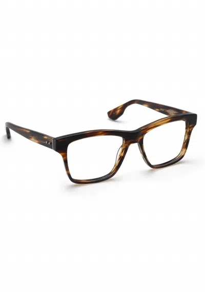 Krewe Unisex Theo Eyeglasses In Hickory In Brown