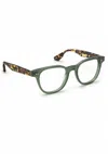 Krewe Unisex Tucker Eyeglasses In Bottle Green / Zulu In Multi