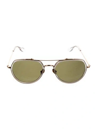 Pre-owned Krewe Ward Aviator Sunglasses In Gold