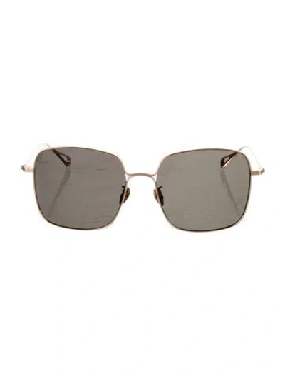 Pre-owned Krewe Ward Oversize Sunglasses In Gold