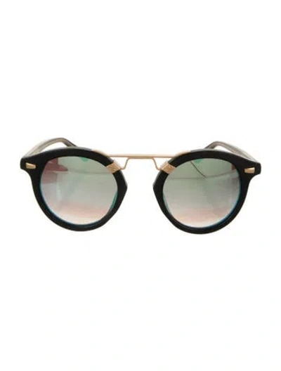 Pre-owned Krewe Wayfarer Gradient Sunglasses In Black