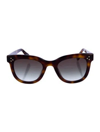 Pre-owned Krewe Wayfarer Gradient Sunglasses In Brown