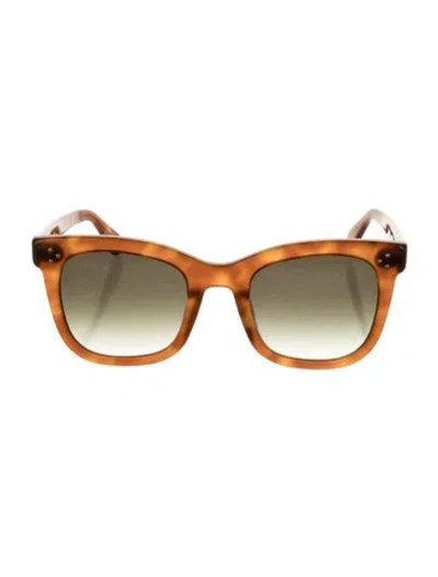 Pre-owned Krewe Wayfarer Gradient Sunglasses In Brown